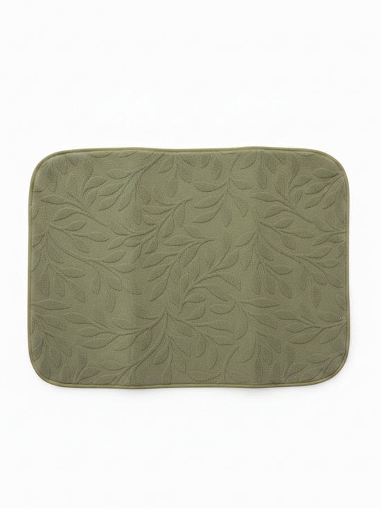 Other - Olive Green Leaf Embossed Drying Mat
